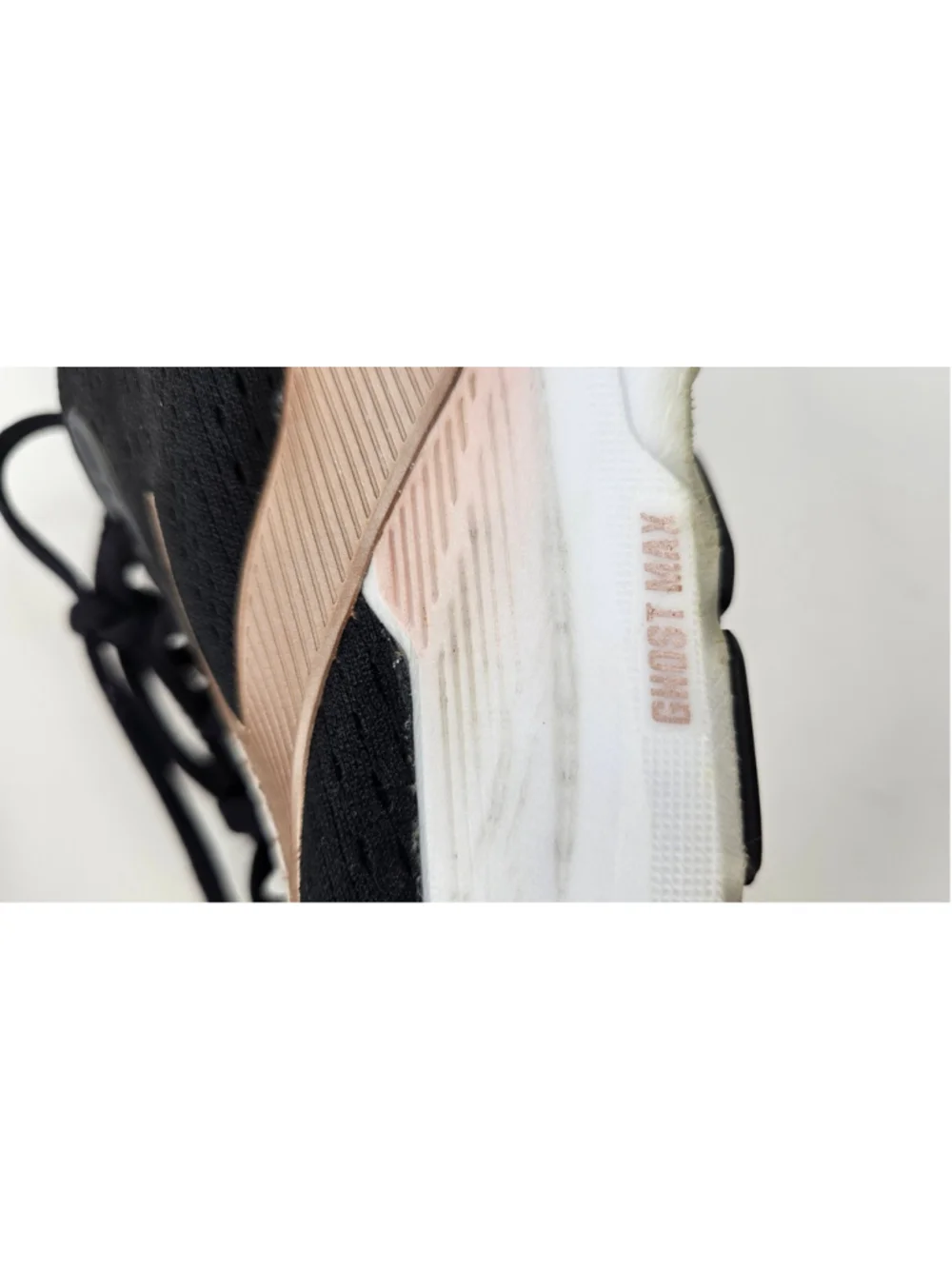 Brooks Ghost Max 3 Womens Size 8 B Running Shoes Black Rose Gold 1204571B043